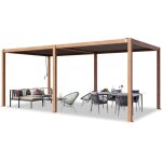 Toolport - primeyard pergola 3x6 m poteaux aspect bois en aluminium avec lames orientables en acier pavillon ... Toolport - primeyard pergola 3x6 m poteaux aspect bois en aluminium avec lames orientables en acier pavillon ...