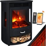 Prio chemine lectrique avec chauffage radiateur soufflant tlcommande wifi app 950 / 1900 w chemine ...