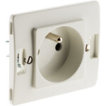 Zenitech ? prise murale 2p + t 16a composable ? couleur blanc ? installation facile avec vis et griffes ...