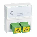 Prise 2 traverses fibre optique sc / apc simplex mosaic 2 modules blanc legrand 078614
