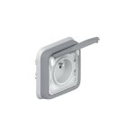 Legrand - prise 2p + t avec eclips de protection programme plexo complet encastre gris 16a