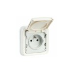 Prise 2p + t plexo complet encastre blanc