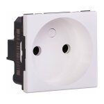Legrand - 077110 prise de courant 2p mosaic avec connexion par bornes automatiques, 2 modules, blanc