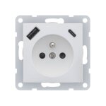Prise 2p + t + usb a et usb c - chargement en simultan� - compatible smartphone, tablette et autres gadgets ...
