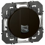 Prise blind�e rj45 cat�gorie6 stp dooxie finition noir mat legrand leg600575