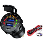 Prise de chargeur de voiture usb quick charge 3. 0 12v / 24v 36w, double prise de chargeur rapide usb ...
