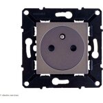 Prise de courant 2p + t affleurante bornes automatique 16a evolution finition: magnesium