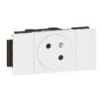 Legrand - prise pour goulotte clippage direct programme mosaic 2p + t 2 modules blanc