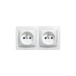 Prise blanche 2x2p + t pr�c�bl�e saillie complet - legrand