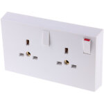 Prise lectrique double rs pro montage en saillie, type g - britannique avec interrupteur, , ip40 ( prix ...