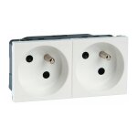 Legrand - prise electrique multisupport mosaic - 2x2p + t a 45degre - bornes auto - 4 mod - blanc
