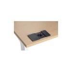 Prise encastrable - 1 prise secteur + 2 ports usb - noir - maxiburo