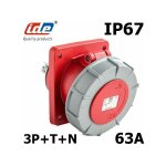 Ide - prise encastrable 63a ttrapolaire 380v - 3p + n + t - tanche ip67
