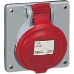 Prise � entraxes unifi�s fixe p17 ip44 32a 380v � 415v 3p + n + t legrand 555289