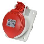 Prise femelle 3p + n + t 16a �tanche ip44 ou ip67 � encastrer sur coffret - �tanche ip67 ou ip44 - ip44 ...