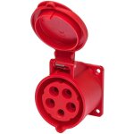 Prise femelle droite ttrapolaire 32a 3p + n + t 380v - 5 broches - tanche ip44 - ide