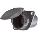 Secor�t - prise femelle pour remorque 40120 [prise femelle 15 p�les - prise m�le 15 p�les] plastique ...