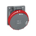 Prise tableau 63 amp�res 3p + t ip55 rouge legrand hypra 059427