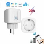 Prise intelligente wifi 20a avec mesure de puissance ai voix t�l�phone portable t�l�commande prise europ�enne ...