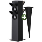 Prise de jardin ip44 piquet en m�tal prise ext�rieure �tanche colonne d'�nergie multiprise prise de courant ...