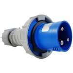 Prise male 63a monophas 220v - 2p + t - tanche ip67 - ide