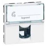 Prise mosaic rj11 2 modules legrand 078731