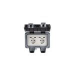 Prise murale extrieure double avec usb, tanche, rsistante, prise lectrique avec bote murale (double) ...
