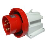 Prise murale fixe gewiss 3p + n + t 32a ip67 rouge 380v gw60442
