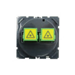 Prise optique cliane avec 2 traverses sc - apc simplex avec volet de protection (067395)