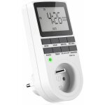Prise programmable digitale, minuterie numrique hebdomadaire avec ecran lcd, minuterie prise electrique ...