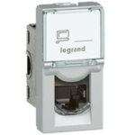 Prise rj45 cat�gorie 6 ftp mosaic 1 module alu legrand 079462