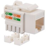 Prise rj45 8 / 8 cat. 5e utp 90� non blind�e, coloris blanc fanton 23702