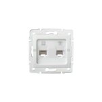 Prise informatique tlphone ? rj45 cat 6 + rj11 ? encastre ? blanc ? 2 prises