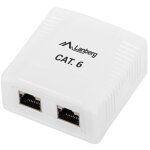 Prise en saillie avec 2 x rj45 cat. 6 ftp blind - lanberg