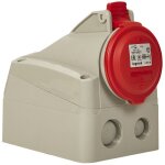 Prise saillie fixe p17 ip44 16a 380v  415v 3p + t (555158)
