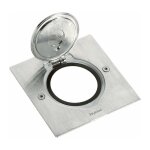 Legrand - prise sol carree inox brosse -