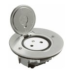 Legrand - prise de sol simple 2p + t - 16a - 250 v - platine ronde