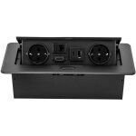 Prise de table cache - prise encastrable avec usb a + c pop up - prise de table - prise de bureau avec ...