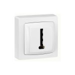 Prise t�l�phone 8 contacts appareillage saillie complet blanc (086038)