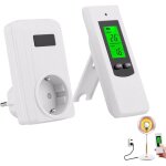 Prise thermostat d'ambiance sans fil avec tlcommande pour radiateur electrique et climatiseur mobile ...