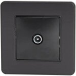 Prise tv 9. 52mm encastrable mod�le kouro m�tal noir bross� zenitech