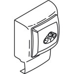 Planet wattohm - prise tv - fm - sat blanc cadre saillie pour moulure keva hauteur 15mm