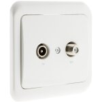 Prise tv radio encastre ip20 - blanc zenitech