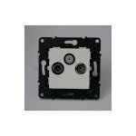 Prise tv - radio - sat �toile blind�e blanche sans plaque espace evolution arnould