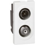 Prise - tv / sat - 1 module - blanc - legrand mosaic 078795