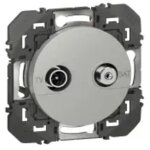 Prise tv sat �toile blind�e dooxie finition alu (600456)