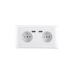 Prise usb multifonctionnelle prise ue prise de courant murale avec double port usb pour le chargement ...