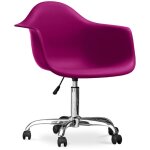 Privatefloor - chaise de bureau avec accoudoirs - chaise de bureau  roulettes - weston mauve