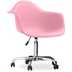 Privatefloor - chaise de bureau avec accoudoirs - chaise de bureau  roulettes - weston rose