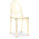 Privatefloor - chaise transparente de salle � manger - victoria queen ambre